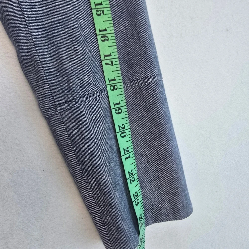 White House Black Market‎ -961 WHBM Chambray Moto Jacket Womens 14